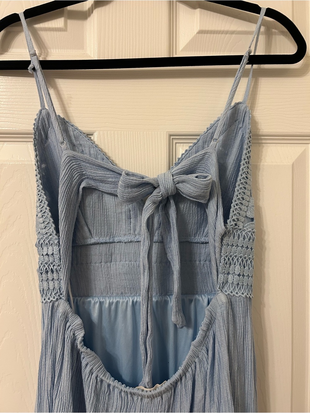Mav Berries Light Blue Boho Mini Dress - Picture 4 of 6